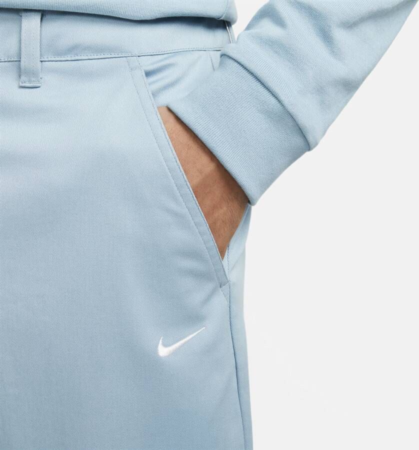 Nike Life Niet-gevoerde katoenen chinobroek voor heren Blauw