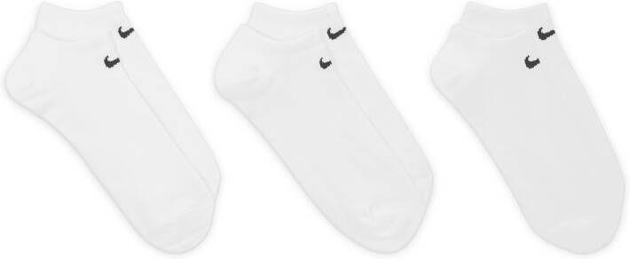 Nike Lightweight Onzichtbare trainingssokken (3 paar) Wit