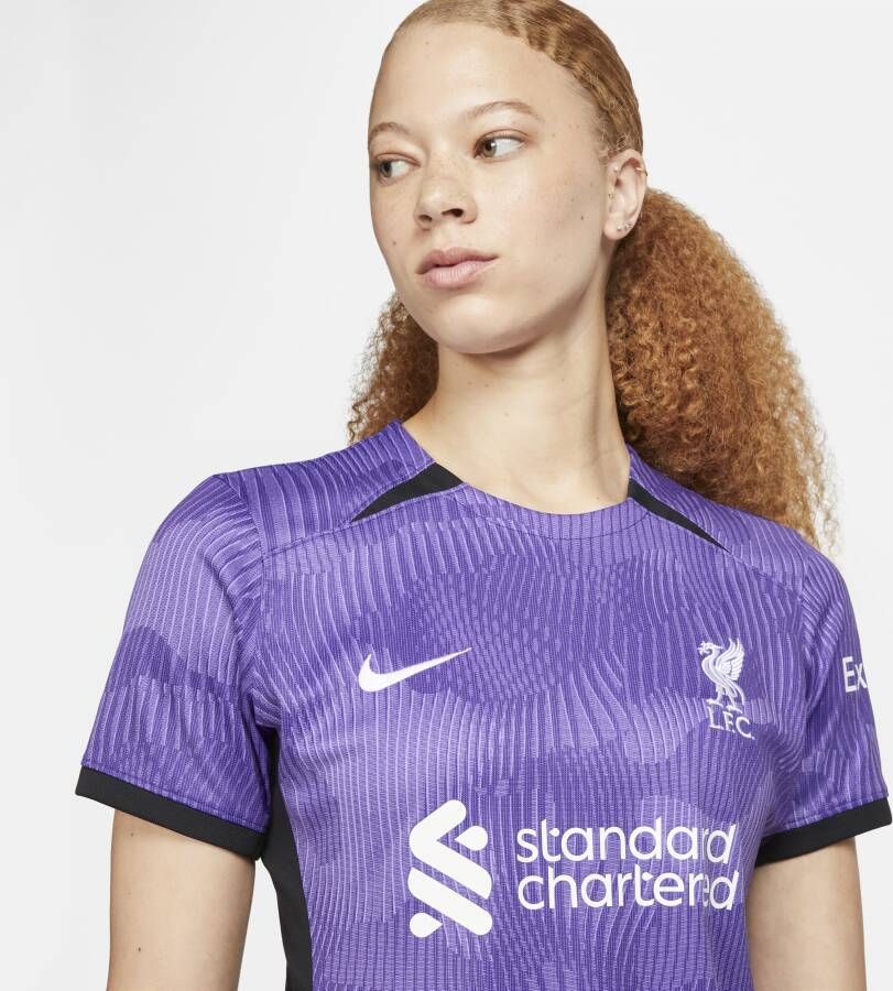 Nike Liverpool FC 2023 24 Stadium Derde Dri-FIT voetbalshirt voor dames Paars