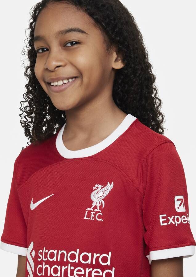 Nike Liverpool FC 2023 24 Stadium Thuis Dri-FIT voetbalshirt voor kids Rood