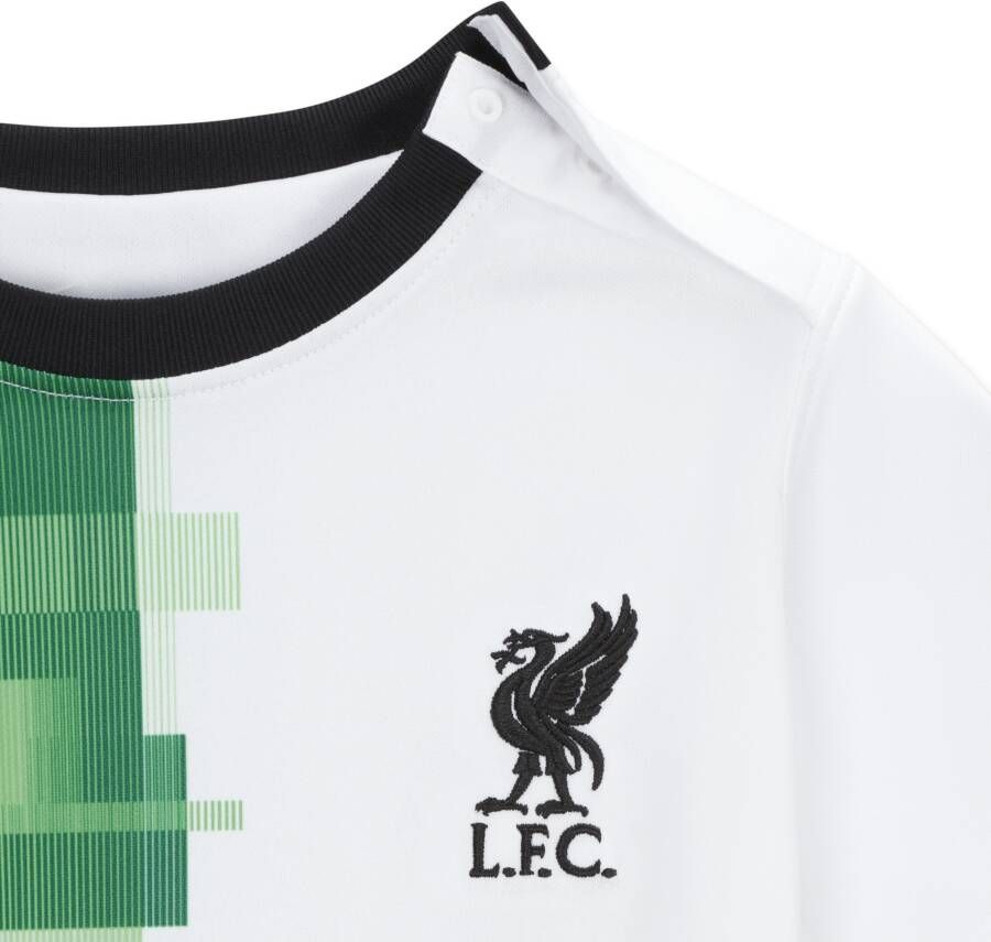 Nike Liverpool FC 2023 24 Uit Dri-FIT driedelig tenue voor baby's peuters Wit