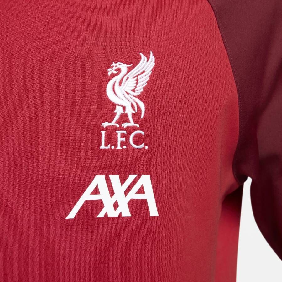 Nike Liverpool FC Academy Pro knit voetbaljack met rits over de hele lengte voor heren Rood