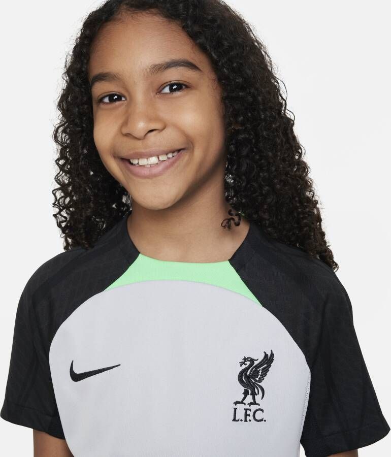 Liverpool FC Strike Nike Dri-FIT knit voetbaltop voor kids Grijs