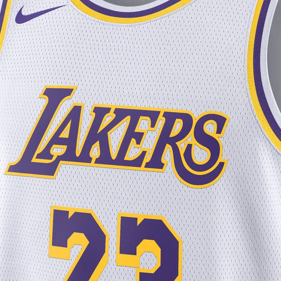 Nike LeBron James Los Angeles Lakers 2022 23 Association Edition Dri-FIT Swingman NBA-jersey voor heren Wit - Foto 2