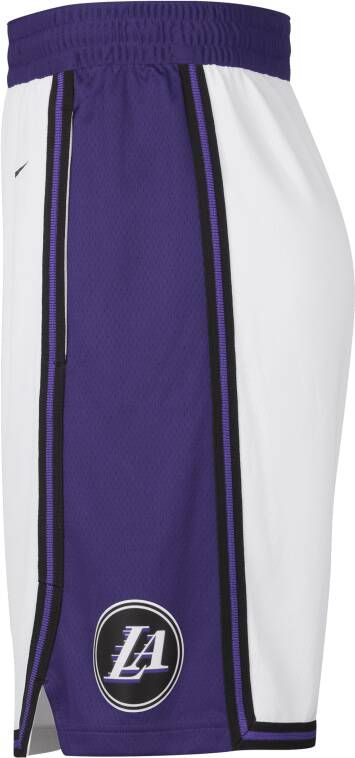Nike Los Angeles Lakers City Edition Swingman NBA-herenshorts met Dri-FIT Wit