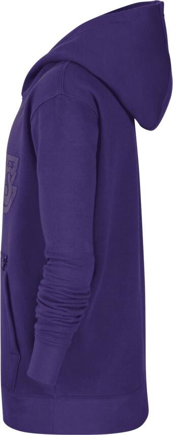 Nike Los Angeles Lakers Courtside NBA-hoodie van fleece voor kids Paars