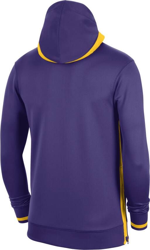 Nike Los Angeles Lakers Showtime Dri-FIT NBA-hoodie met rits over de hele lengte voor heren Paars