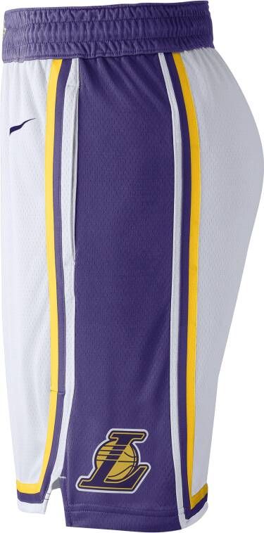 Nike NBA Swingman Basketball Shorts Los Angeles Lakers White Heren - Foto 3