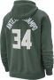 Nike Giannis Antetokounmpo NBA Club Hoodie Green Heren - Thumbnail 2