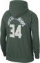 Nike Milwaukee Bucks Essential NBA-fleecehoodie voor heren Groen - Thumbnail 2