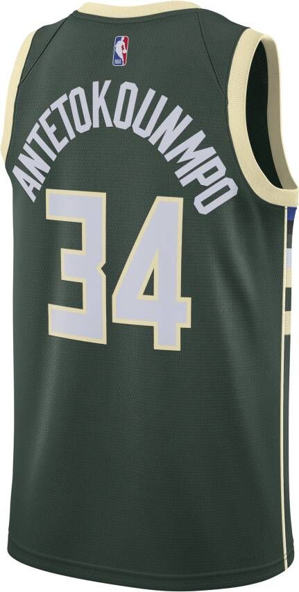 Nike Milwaukee Bucks Icon Edition 2022 23 Dri-FIT Swingman NBA-jersey voor heren Groen