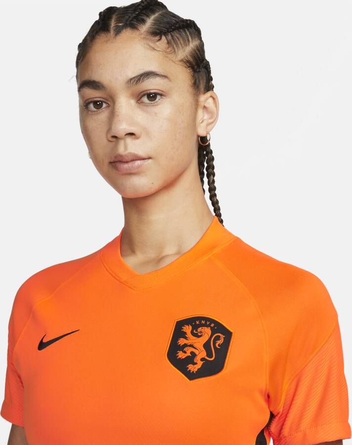 Nike Nederland 2022 Stadium Thuis voetbalshirt met Dri-FIT voor dames Oranje
