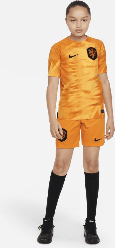 Nike Nederland 2022 23 Stadium Thuis Dri-FIT voetbalshirt voor kids Oranje