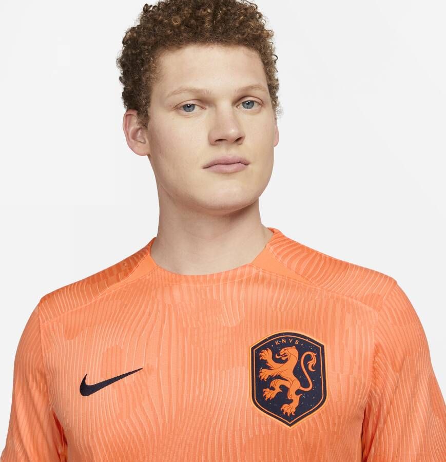 Nike Nederland 2023 Stadium Thuis Dri-FIT voetbalshirt voor heren Oranje