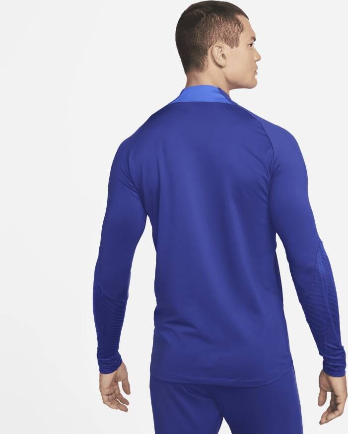 Nike Nederland Strike Dri-FIT knit voetbaltrainingstop voor heren Blauw