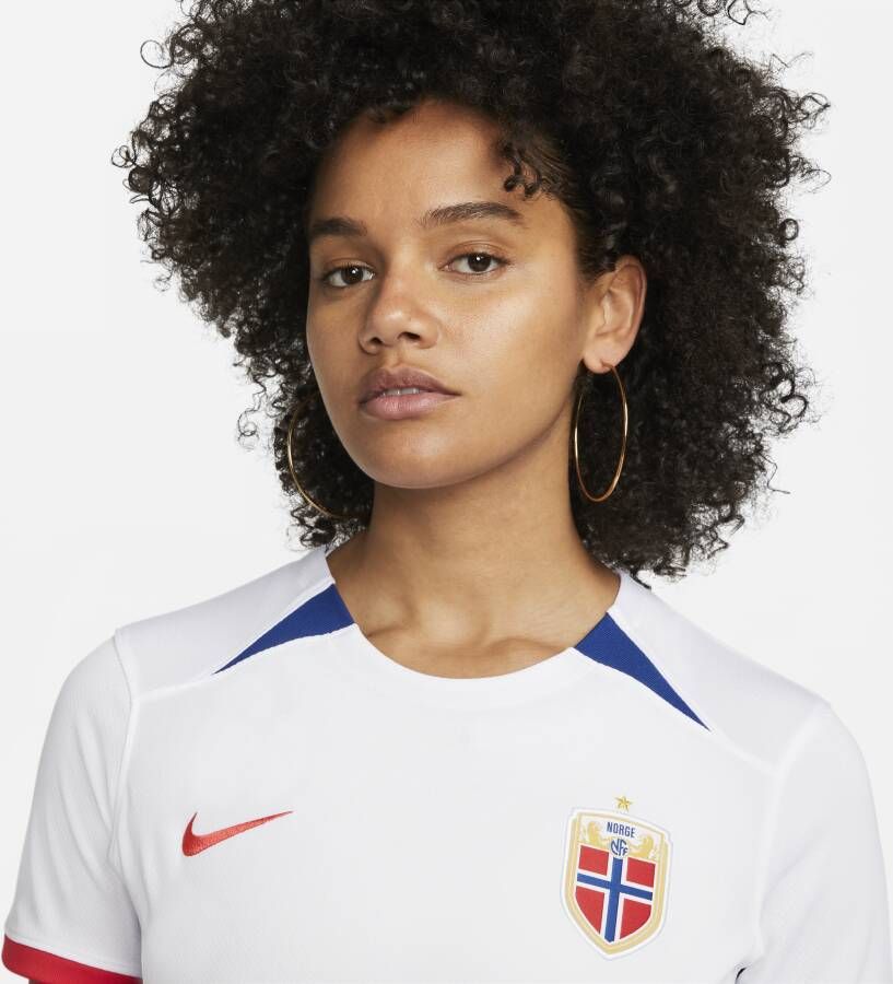 Nike Noorwegen 2023 Stadium Uit Dri-FIT voetbalshirt voor dames Wit