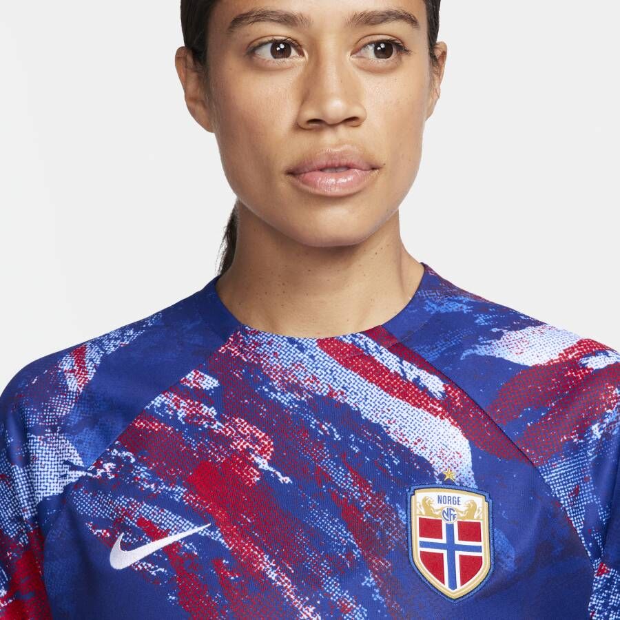 Nike Noorwegen Academy Pro Dri-FIT voetbaltop met korte mouwen voor dames Blauw