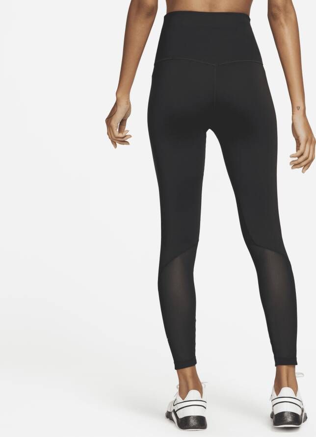 Nike One 7 8-legging met hoge taille voor dames Zwart