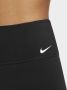 Nike One bikeshorts met halfhoge taille voor dames (18 cm) Zwart - Thumbnail 3