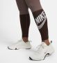Nike One Danslegging met hoge taille voor dames Bruin - Thumbnail 4