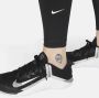 Nike One Glanzende legging met halfhoge taille voor dames Zwart - Thumbnail 3
