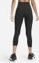 Nike One Korte legging met hoge taille voor dames Zwart - Thumbnail 3