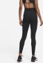 Nike One Legging met hoge taille voor dames Zwart - Thumbnail 4