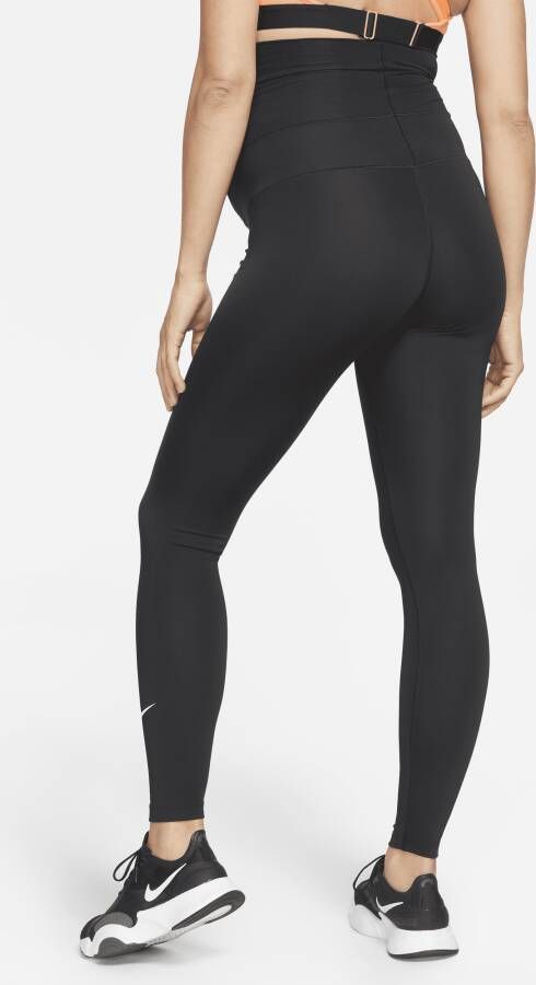 Nike One (M) Legging met hoge taille voor dames (positiekleding) Zwart