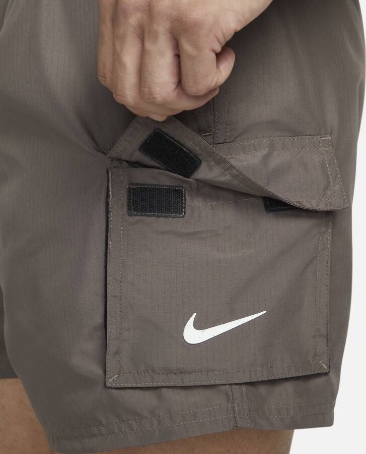 Nike Opvouwbare zwembroek met riem voor heren (13 cm) Bruin