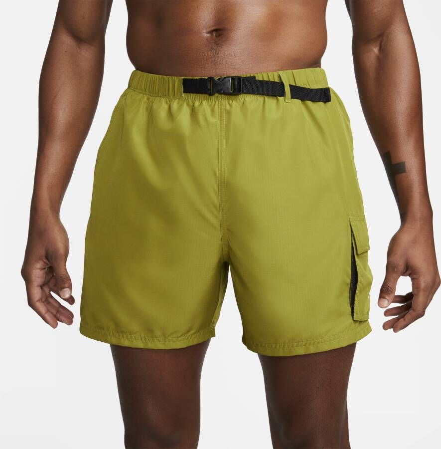 Nike Opvouwbare zwembroek met riem voor heren (13 cm) Groen
