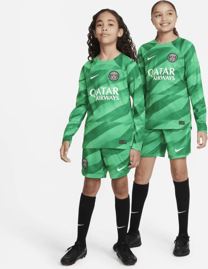Nike Paris Saint-Germain 2023 24 Stadium Goalkeeper Dri-FIT voetbalshirt voor kids Groen