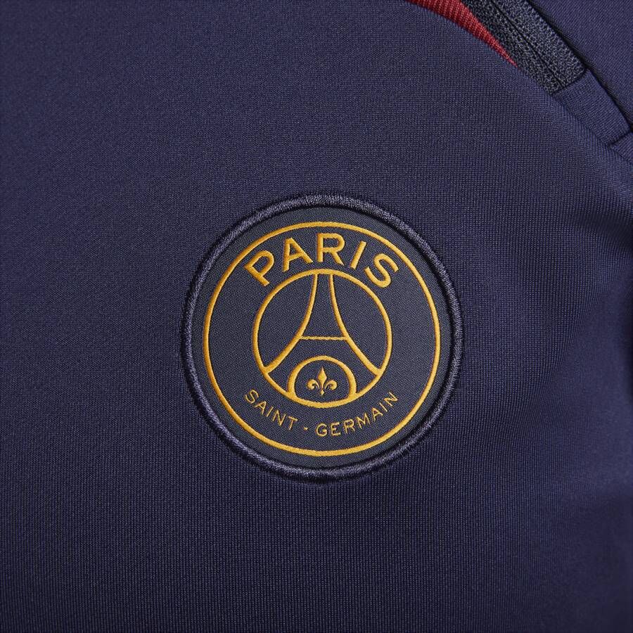 Nike Paris Saint-Germain Strike Dri-FIT voetbaltrainingstop met ronde hals voor dames Blauw