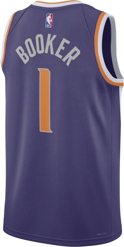 Nike Phoenix Suns Icon Edition 2022 23 Swingman NBA-jersey met Dri-FIT Paars