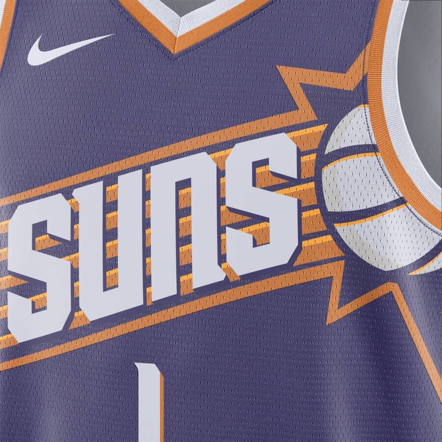 Nike Phoenix Suns 2023 24 Icon Edition Swingman NBA-jersey met Dri-FIT Paars - Foto 3