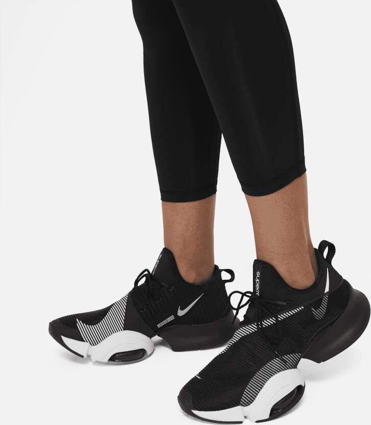 Nike Pro 365 7 8-legging met mesh vlak en hoge taille voor dames Zwart
