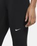 Nike Pro korte legging met mesh vlakken en halfhoge taille voor dames Zwart - Thumbnail 4