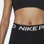 Nike Pro korte legging met mesh vlakken en halfhoge taille voor dames Zwart - Thumbnail 5