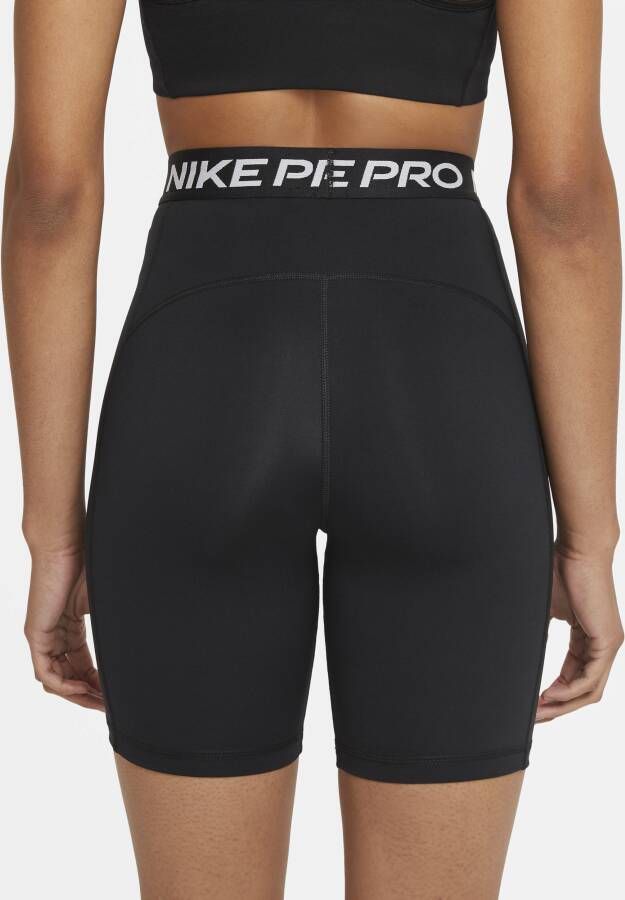 Nike Pro 365 Damesshorts met hoge taille (18 cm) Zwart