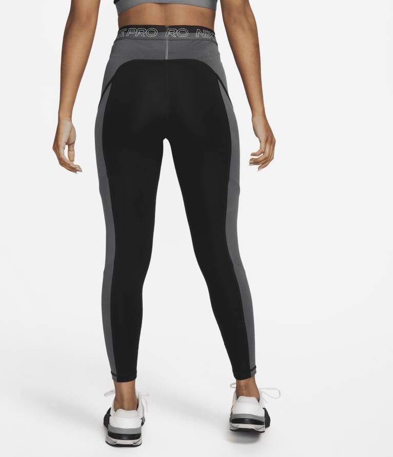 Nike Pro 7 8-trainingslegging met zakken en hoge taille voor dames Zwart