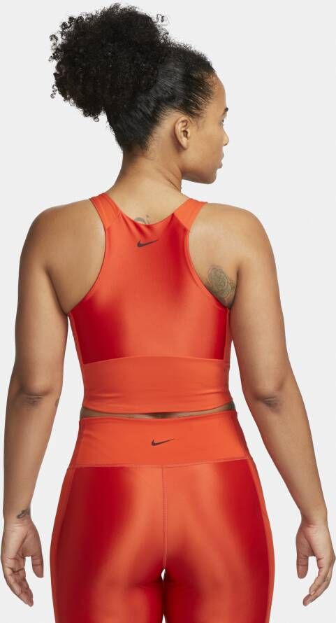 Nike Pro Dri-FIT cropped tanktop voor dames Rood