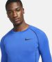 Nike Pro Dri-FIT Herentop met lange mouwen en strakke pasvorm Blauw - Thumbnail 4