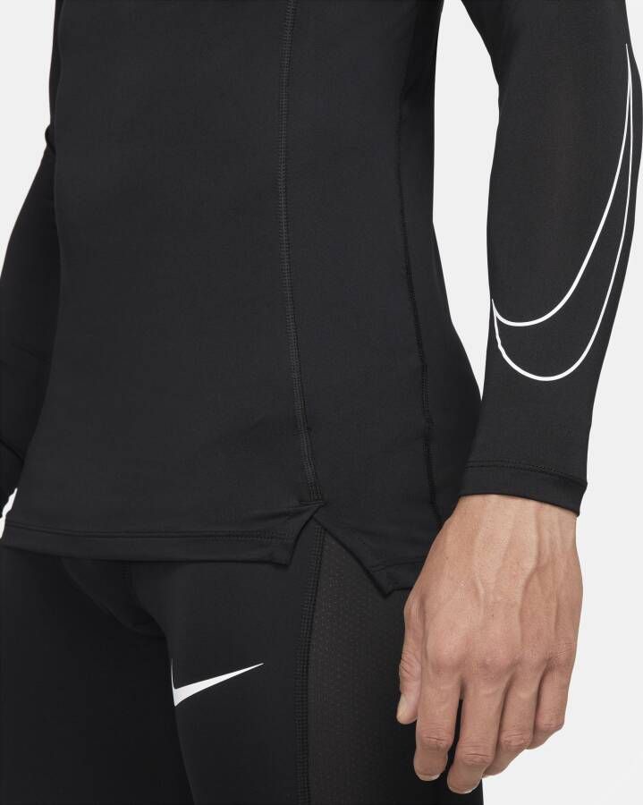 Nike Pro Dri-FIT Herentop met lange mouwen en strakke pasvorm Zwart