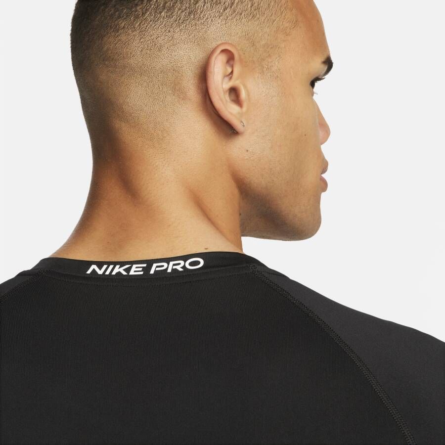 Nike Pro Dri-FIT strakke fitnesstop met korte mouwen voor heren Zwart