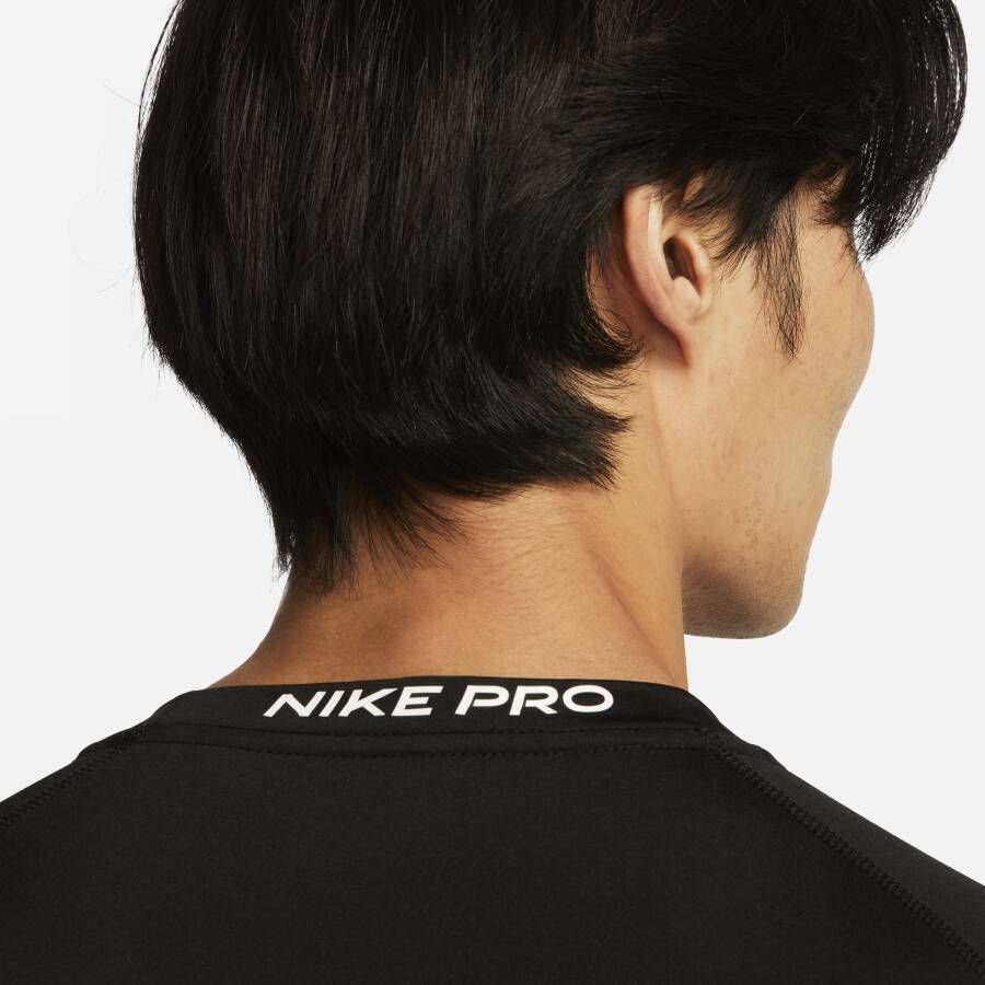 Nike Pro Dri-FIT strakke fitnesstop met lange mouwen voor heren Zwart