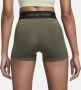 Nike Pro Shorts met halfhoge taille en graphic voor dames (8 cm) Groen - Thumbnail 3
