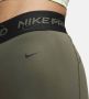 Nike Pro Shorts met halfhoge taille en graphic voor dames (8 cm) Groen - Thumbnail 4