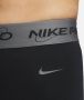 Nike Pro Shorts met halfhoge taille en graphic voor dames (8 cm) Zwart - Thumbnail 4