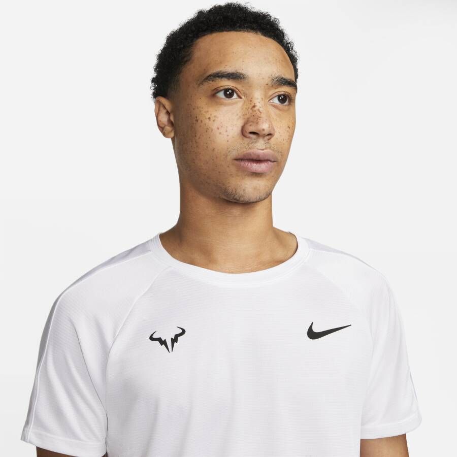 Nike Rafa Challenger Dri-FIT tennistop met korte mouwen voor heren Wit