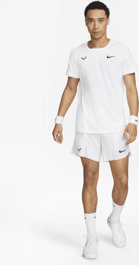 Nike Rafa Dri-FIT ADV tennistop met korte mouwen voor heren Wit
