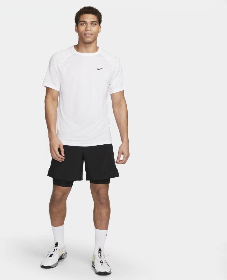 Nike Ready Dri-FIT fitnesstop met korte mouwen voor heren Wit